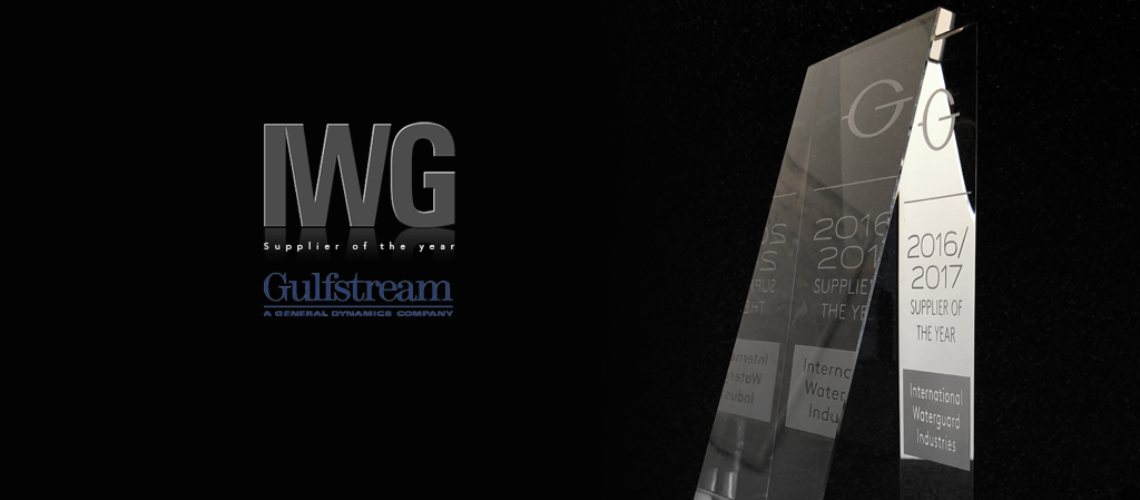 IWG Gulfstream Supplier of the Year award banner